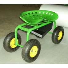 Chariot d&#39;outil de jardin pour s&#39;asseoir avec la roue pneumatique Tc4501